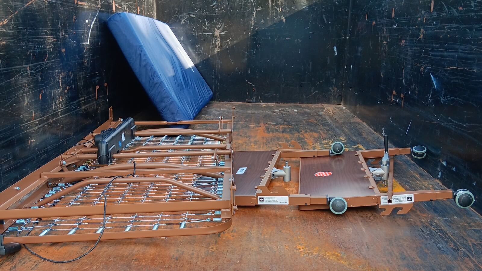 Hospital Bed Removal - Inspired Living, Sun City 3 Hospital Bed in Trailer