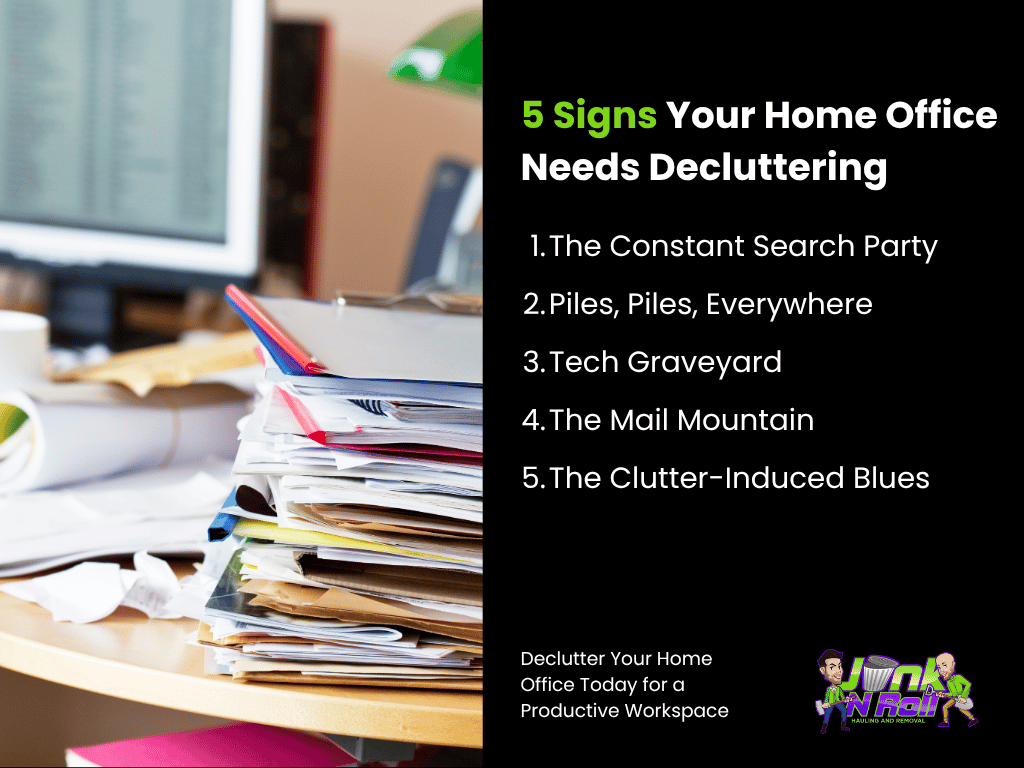 Declutter Your Home Office Today for a Productive Workspace 3 signs to declutter home office