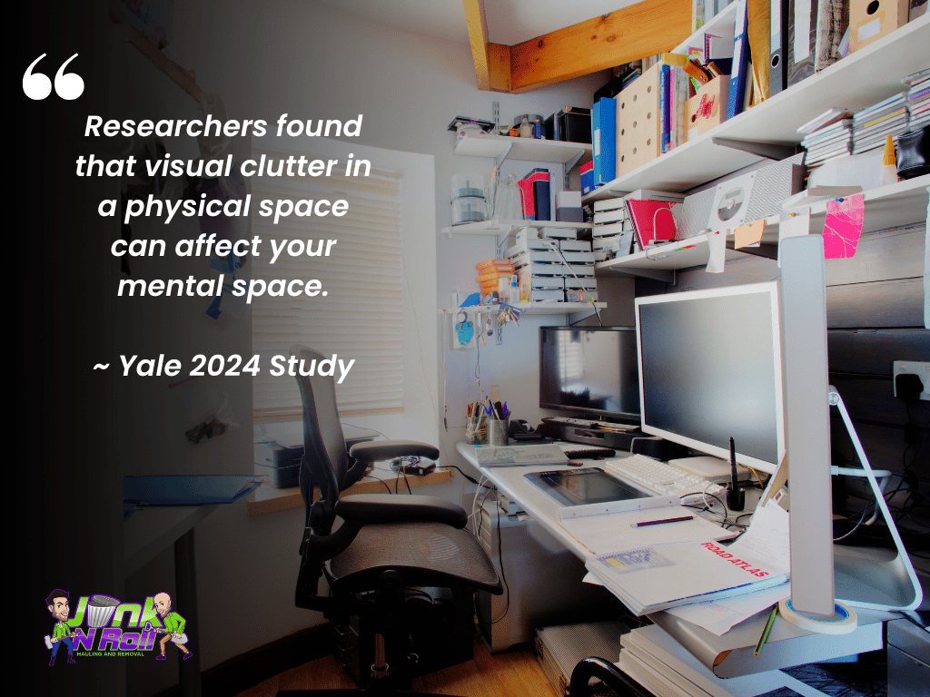 Declutter Your Home Office Today for a Productive Workspace 2 Yale 2024 study on office clutter
