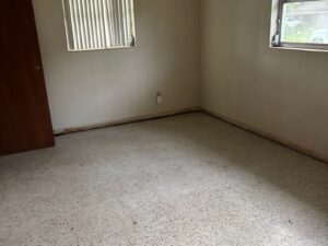 Empty cleared bedroom after junk removal in Brandon