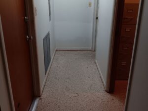 Cleared hallway space after junk removal in Brandon